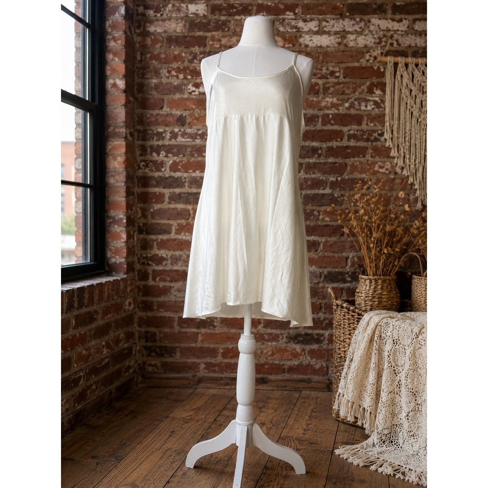 Vintage Sheer Slip Dress Lingerie Large Antron Nylon Coquette Fairy Layering